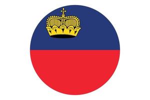 Circle flag vector of Liechtenstein