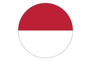 Circle flag vector of Indonesia