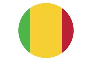 Circle flag vector of Mali on white background.