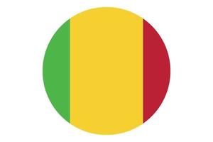 Circle flag vector of Mali on white background.