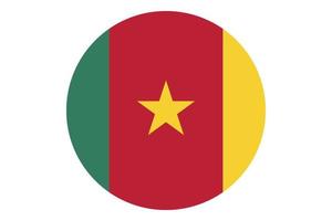 Circle flag vector of Cameroon on white background.