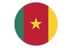 Circle flag vector of Cameroon on white background.