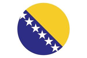 vector de bandera circular de bosnia y herzegovina