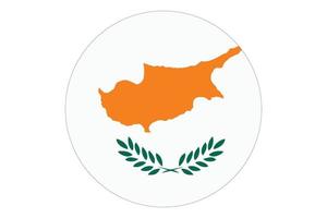 Circle flag vector of Cyprus