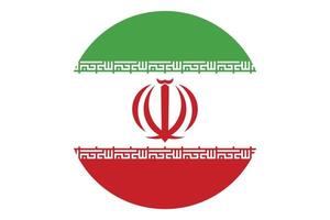 Circle flag vector of Iran