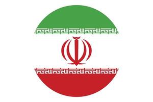 Circle flag vector of Iran