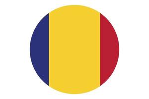 Circle flag vector of Chad on white background.