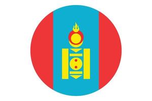Circle flag vector of Mongolia