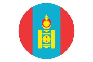 Circle flag vector of Mongolia