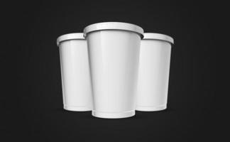 Plastic cup Mockup Rendering  Design photo