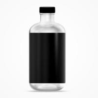 Round bottle Mockup design photo