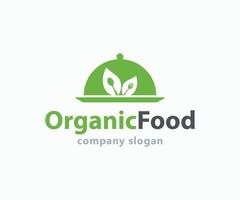 diseño creativo de logotipos de alimentos orgánicos y naturales vector