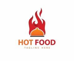 Hot Food Logo Design Template vector