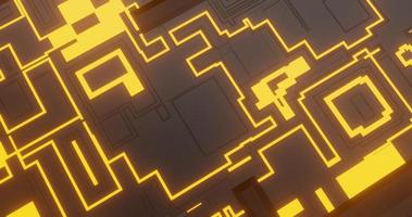 abstract background using geometric texture patterns and bright yellow lines that are identical to the technology sci-fi theme, 3d rendering, and 4K size photo