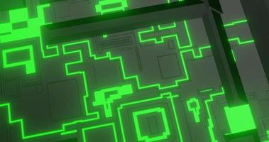 abstract background using geometric texture patterns and bright green lines that are identical to the technology sci-fi theme, 3d rendering, and 4K size photo