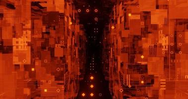 abstract background using geometric pattern of lines, dots and polygons using bright orange color, there is space in the center vertically, 3d rendering and 4K size photo