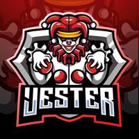 Jester mascot. esport logo design vector