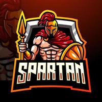 Spartan mascot. esport logo design vector