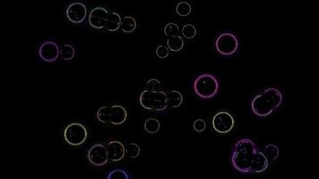 fondo negro abstracto con burbujas multicolores video