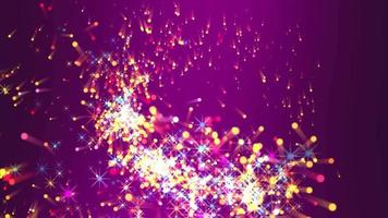 Abstract fantasy holiday background with stars and sequins video