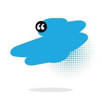 speech bubble on a white background, vector speaking or chat talk box , icon balloon text or communication, speak cloud for cartoon and comic, message dialog