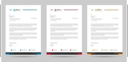 A4 Size letterhead template design vector