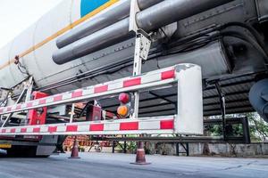 Side guard of the chemical tanker truck photo