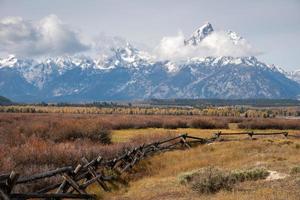 View of the Grand Teton Mountain Range photo