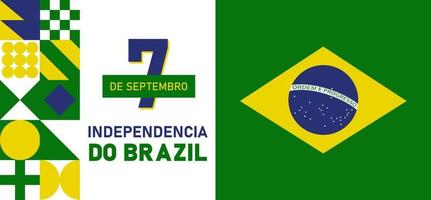 National Day or Independence Day Design for Brazilian Celebration Vector Illustration.