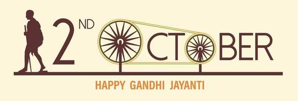 Happy Gandhi Jayanti Vector Illustration. Mohandas Karam Chandra Gandhi Birthday.