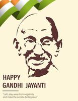 feliz gandhi jayanti ilustración vectorial. mohandas karam chandra gandhi cumpleaños. vector