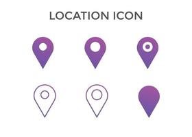 Set of location icon vector illustration. Location pin icon. Used for SEO or websites.