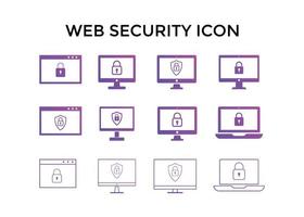 iconos de seguridad web. sitio web seguridad escudo protección icono símbolo vector