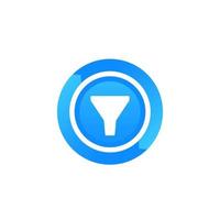 filtering process icon for web vector