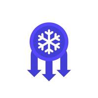 Frost impact or freezing icon vector