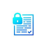 document protection and data security icon vector