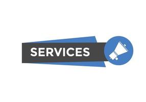 service text button. speech bubble. Best service Colorful web banner. vector illustration