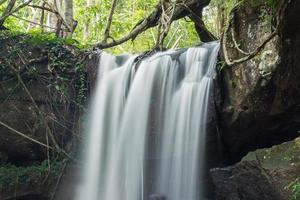 Kbal Spean the mystery waterfall on Kulen mountains range of the ancient Khmer empire  in Siem Reap province of Cambodia. photo