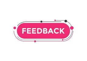 feedback button. feedback speech bubble. Colorful web banner. vector illustration. feedback sign icon