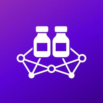 vaccine distribution and delivery icon for web vector