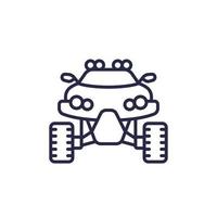 UTV icon, front view, line vector
