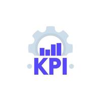kpi, indicador clave de rendimiento, concepto de negocio vector