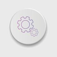 conjunto de iconos de engranaje y llave inglesa ilustración vectorial. paquete de iconos de herramientas de servicio para ui, redes sociales, sitio web aislado en fondo blanco. icono de configuración de estilo plano. vector