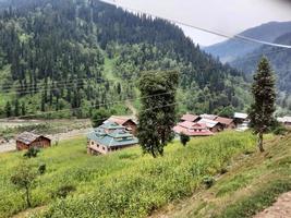 Kashmir is the most beautiful region in the world which is famous for its green valleys, beautiful trees, high mountains and flowing springs. photo