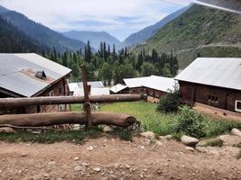 Kashmir is the most beautiful region in the world which is famous for its green valleys, beautiful trees, high mountains and flowing springs. photo