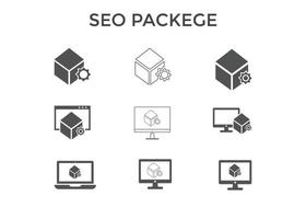 SEO package icon Vector illustration. concept for SEO and Website
