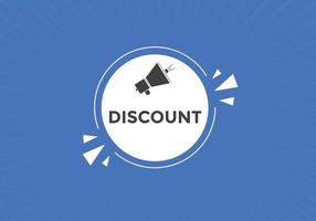 discount button. speech bubble. discount Colorful web banner. vector illustration