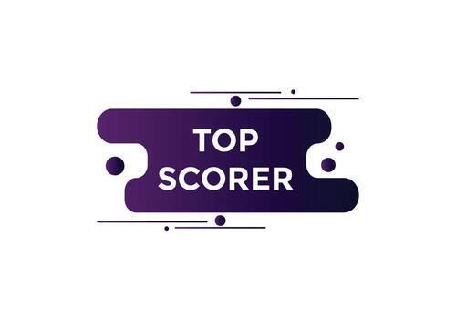 top scorer text button. speech bubble. top scorer Colorful web banner. vector illustration