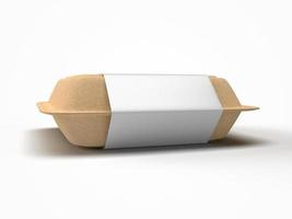 Paper Box Mockup 3D Rendering Design photo