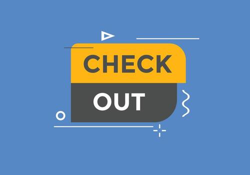 Check out text button. speech bubble. Check out Colorful web banner template. vector illustration